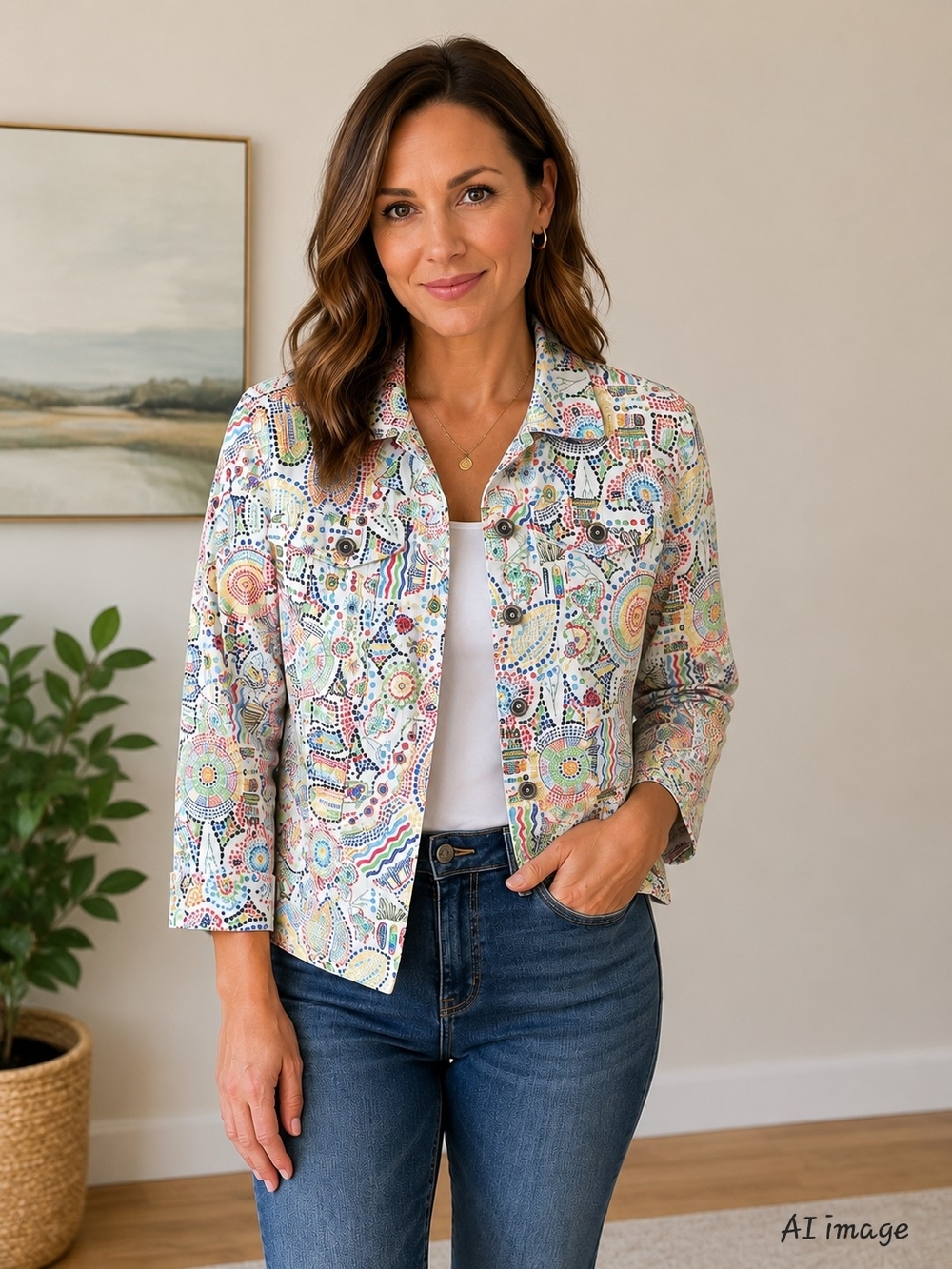 Printed Multi-Color Jacket